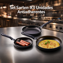 Set Sarten X3 Unidades Antiadherentes